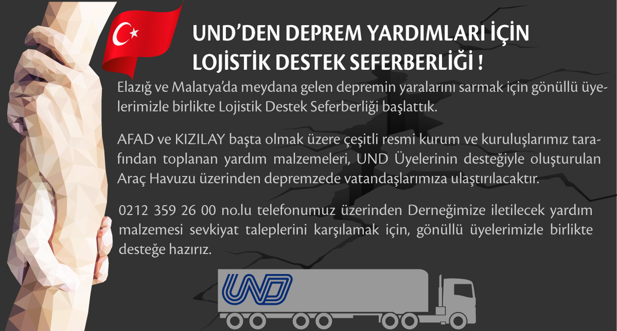 Deprem Yardımları İçin Lojistik Destek Seferberliği