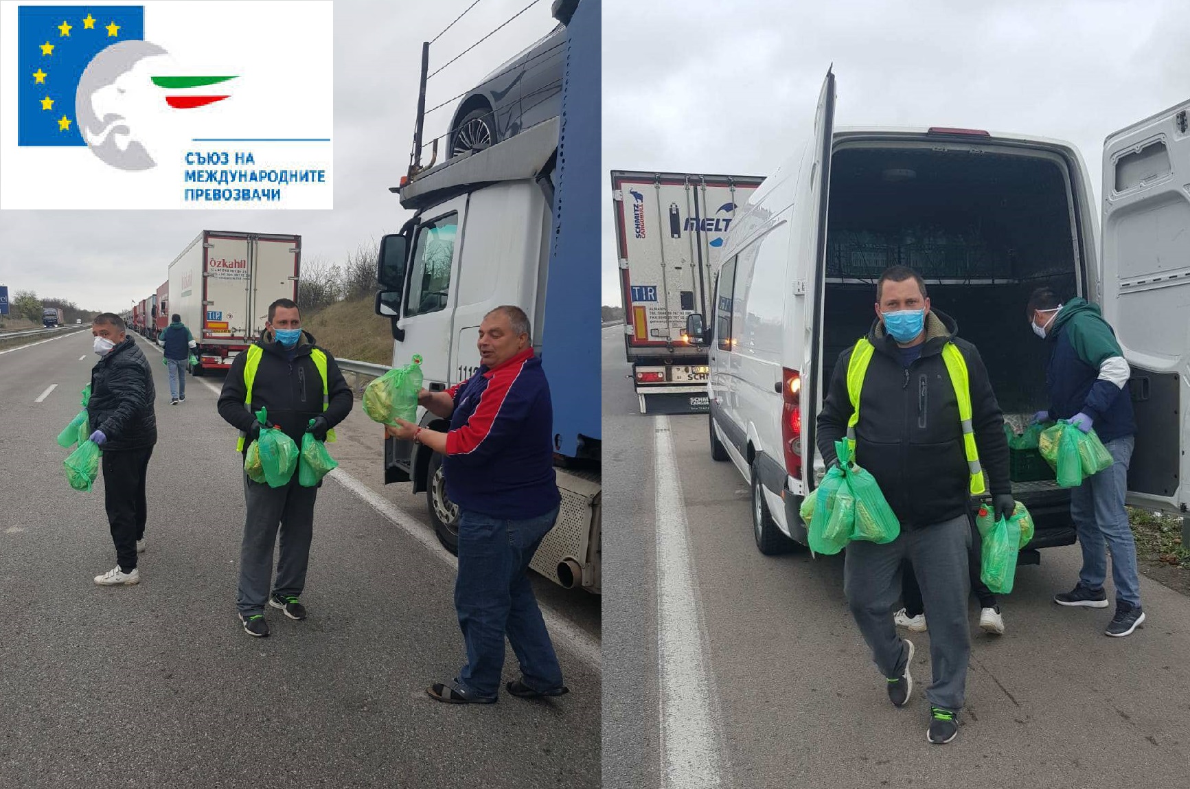 Bulgaristan Partner Dernek SMP Sınır Kapısındaki Sürücülere Kumanya Dağıtımında Bulundu