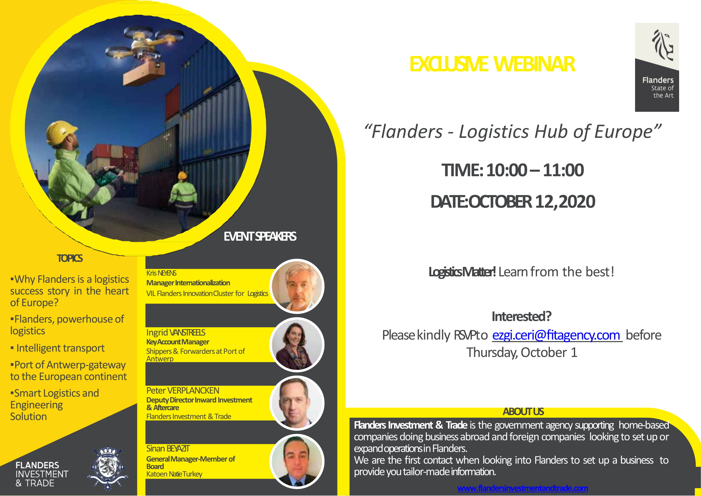 Belçika Flaman Bölgesi Ticaret Ataşeliği “Flanders - Logistics Hub of Europe” Webinarı