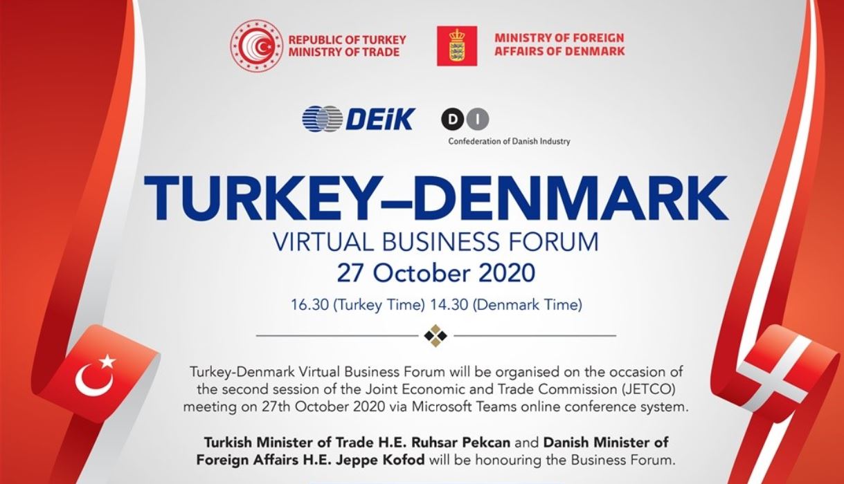 Türkiye-Danimarka Sanal İş Forumu 27 Ekim Tarihinde Gerçekleştirilecek