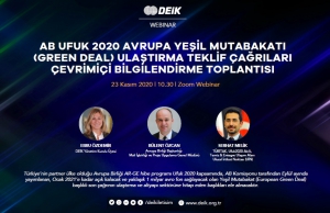 DEİK - AB UFUK 2020 Avrupa Yeşil Mütabakatı Ulaştırma Teklif Çağrıları Çevrimiçi Bilgilendirme Toplantısı, 23 Kasım 2020