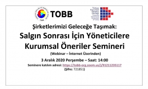 Salgın Sonrası İçin Yöneticilere Kurumsal Öneriler Semineri