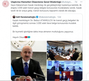 Kazakistan Transit Geçiş Belgelerinde Önemli Gelişme