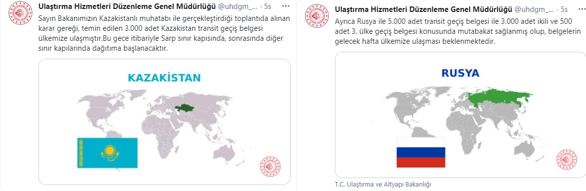 Kazakistan ve Rusya Geçiş Belgeleriyle İlgili Son Durum