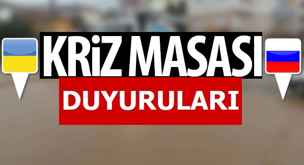 UND KRİZ MASASI DUYURULARI