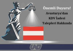 Önemli Duyuru! Avusturya’dan KDV İadesi Talepleri Hakkında