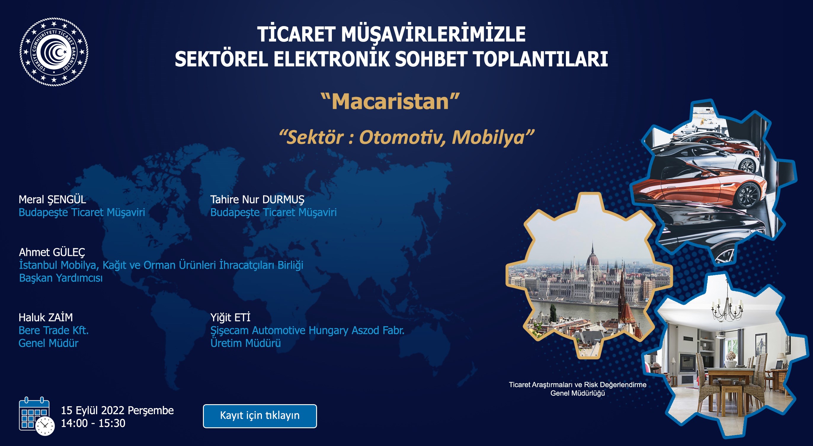 15 Eylül’de Ticaret Müşavirlerimizle Sektörel Elektronik Sohbet Toplantıları - Macaristan