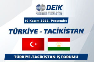 Türkiye-Tacikistan İş Forumu 10 Kasım'da Düzenlenecek