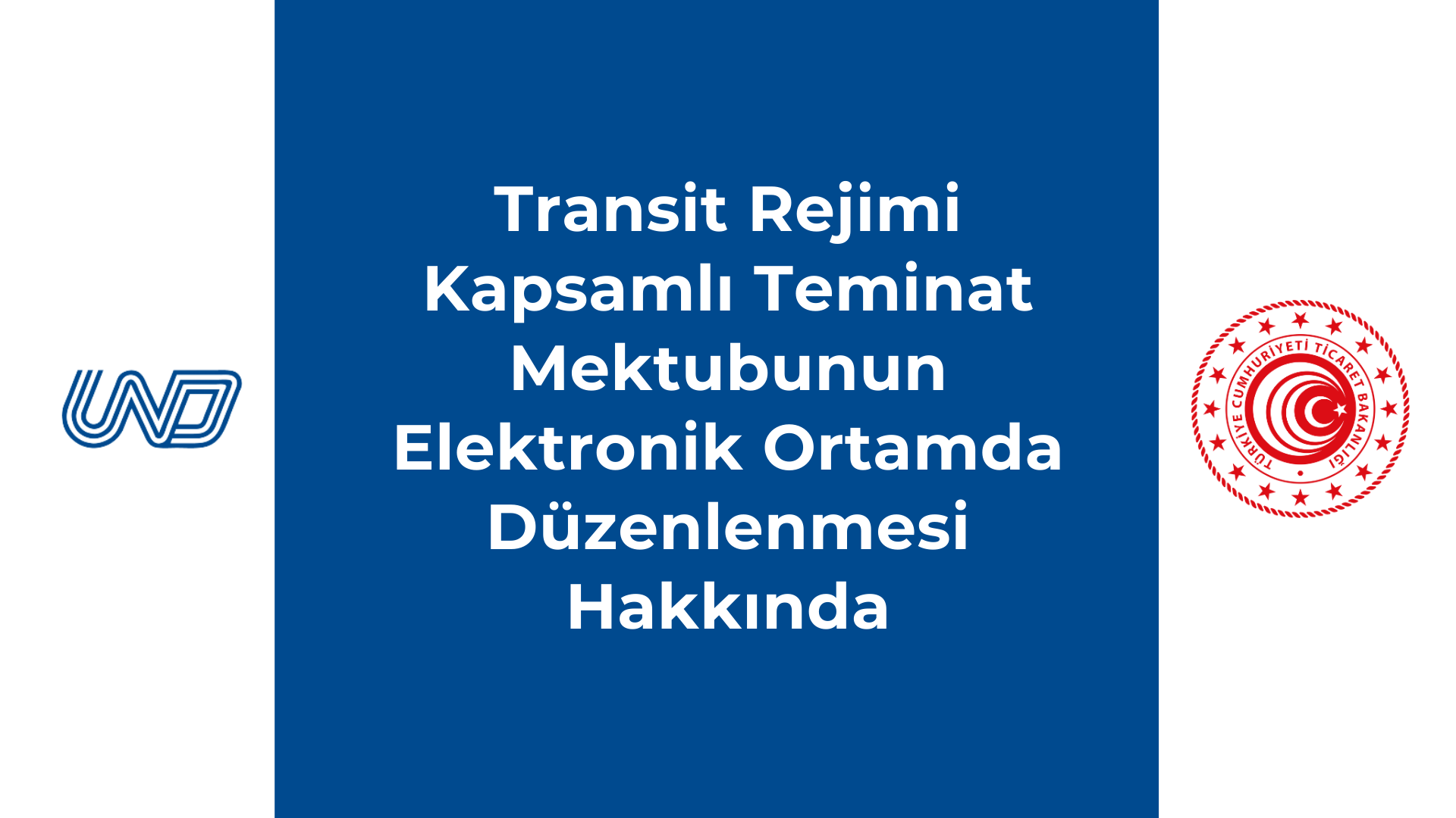 Transit Rejimi Kapsamlı Teminat Mektubunun Elektronik Ortamda Düzenlenmesi Hakkında