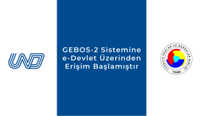 GEBOS-2 Sistemine e-Devlet Üzerinden Erişim Başlamıştır