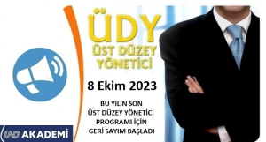 8 Ekim 2023 Pazar Günü Başlayacak Olan ÜDY3 Programı İçin Geri Sayım Başladı 