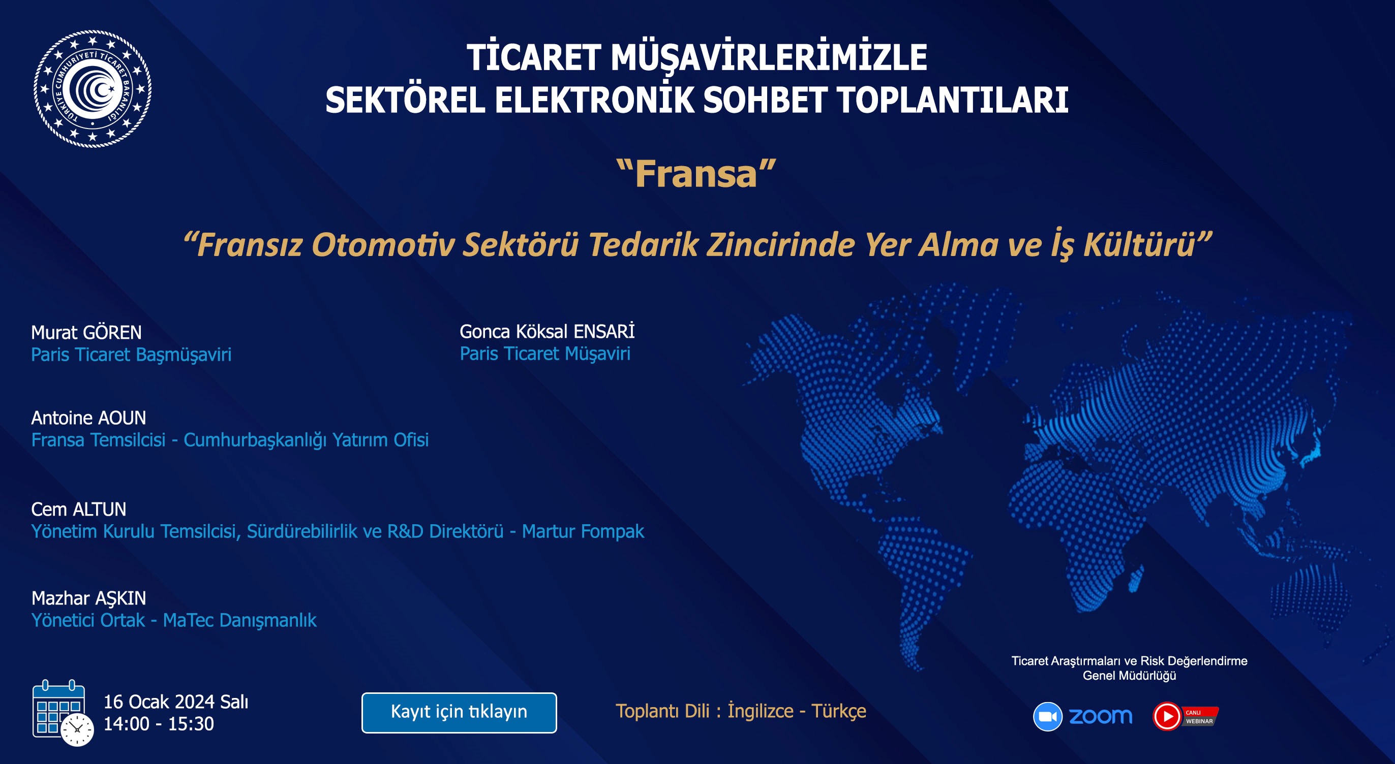 Ticaret Müşavirlerimizle Sektörel Elektronik Sohbetler Fransa: Fransız Otomotiv Sektörü Tedarik Zincirinde Yer Alma ve İş Kültürü