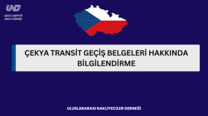 Çekya Transit Geçiş Belgeleri Hakkında Bilgilendirme