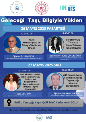 Geleceği Taşı, Bilgiyle Yüklen Eğitim Projesi 26-27 Mayıs 2025 tarihinde Bolu Abant İzzet Baysal Üniversitesi’nde Başlıyor