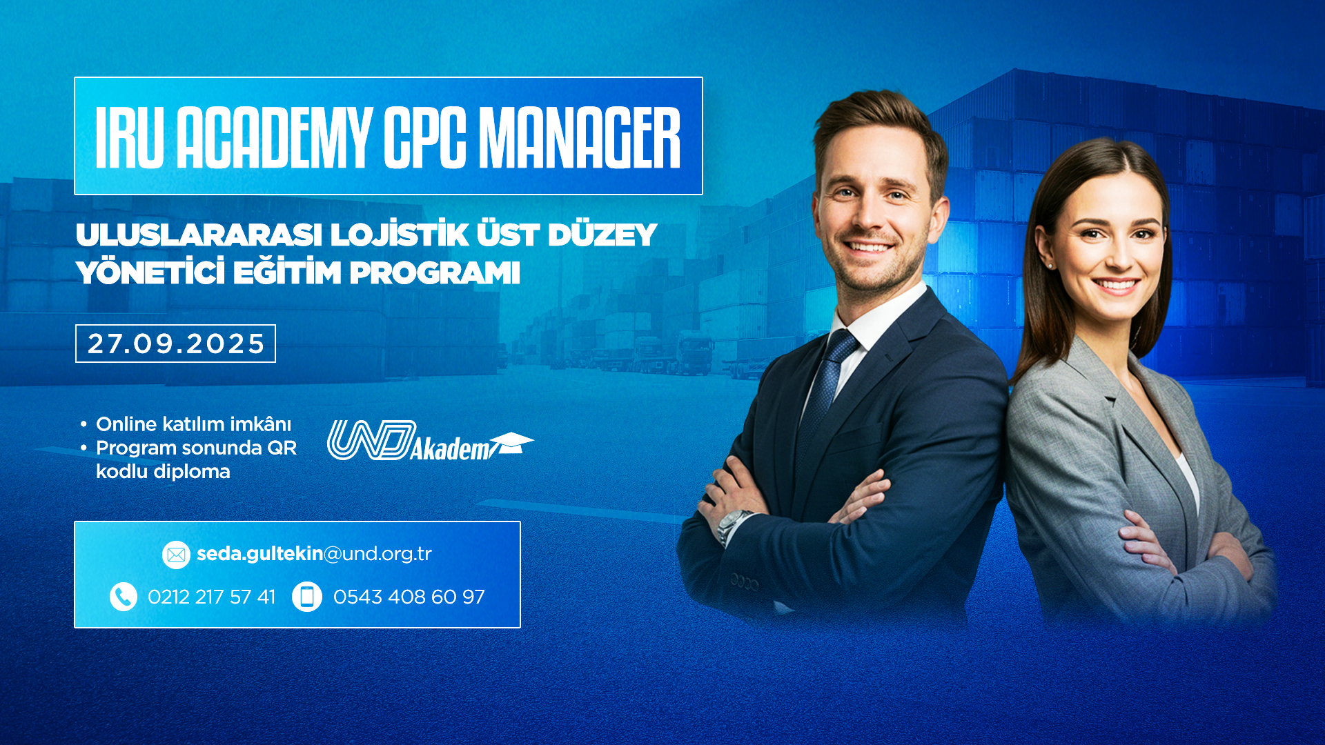 📢 Uluslararası Lojistik Yönetici Programı – IRU Academy CPC Manager Diploma Fırsatı ile başlıyor