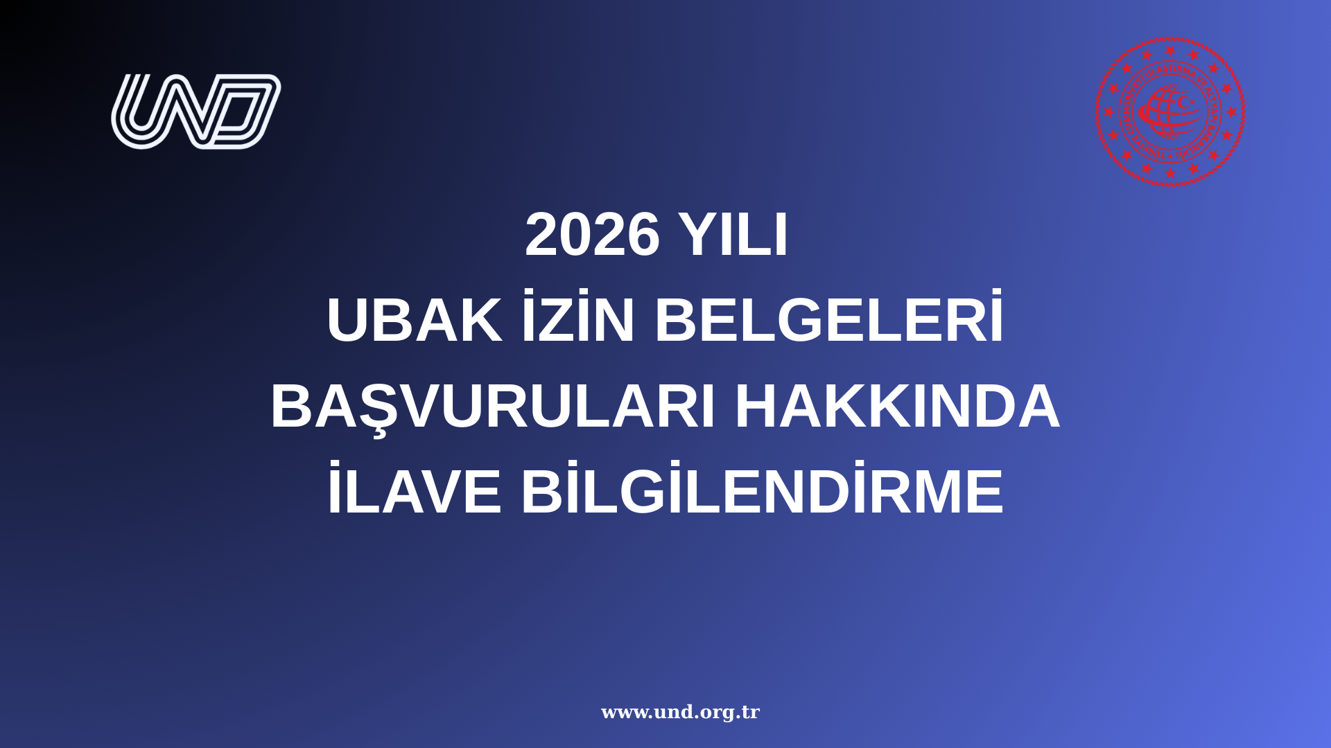 Hatırlatma : UBAK İzin Belgeleri Başvuruları Hakkında İlave Bilgilendirme