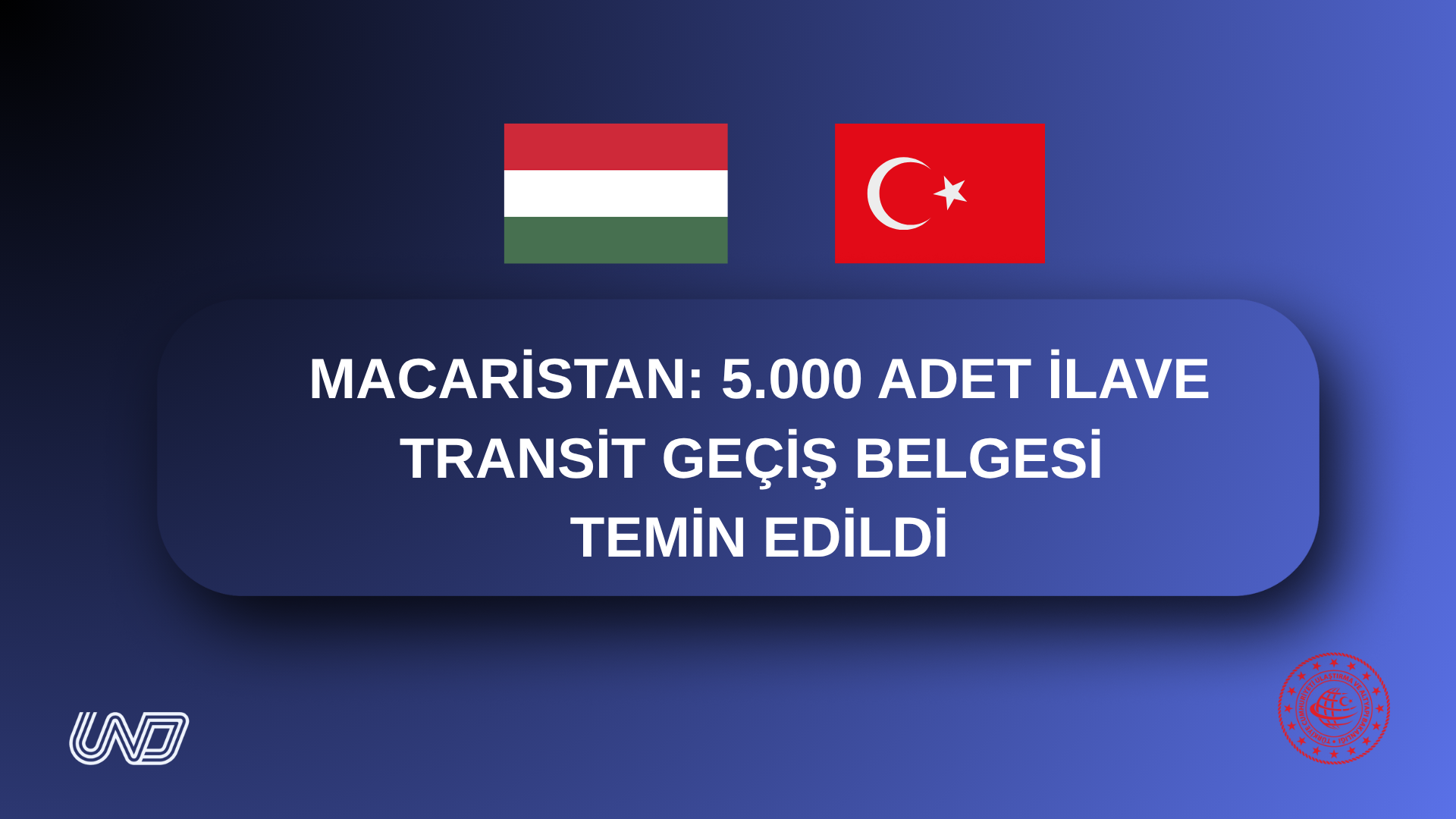 Macaristan: 5.000 Adet İlave Transit Geçiş Belgesi Temin Edildi