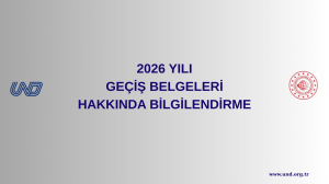 2026 Yılı Geçiş Belgeleri Hakkında Bilgilendirme