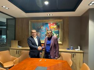 UND Başkanı Şerafettin Aras, AGTL Lojistik Komitesi Başkanı Paşa Paşayev ile Bir Araya Geldi