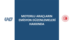 Motorlu Araçların Emisyon Düzenlemeleri Hakkında