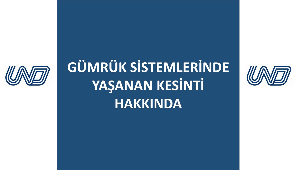 Gümrük Sistemlerinde Yaşanan Kesinti Hakkında 