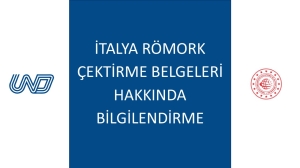 İtalya Römork Çektirme Belgeleri Hakkında Bilgilendirme
