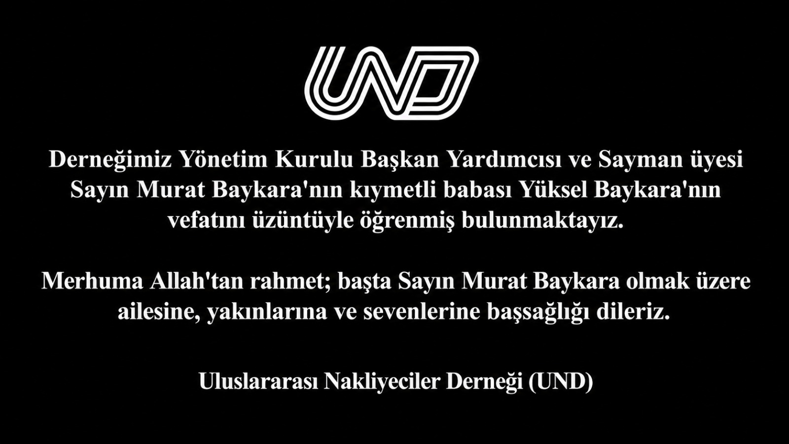 Vefat ve Başsağlığı