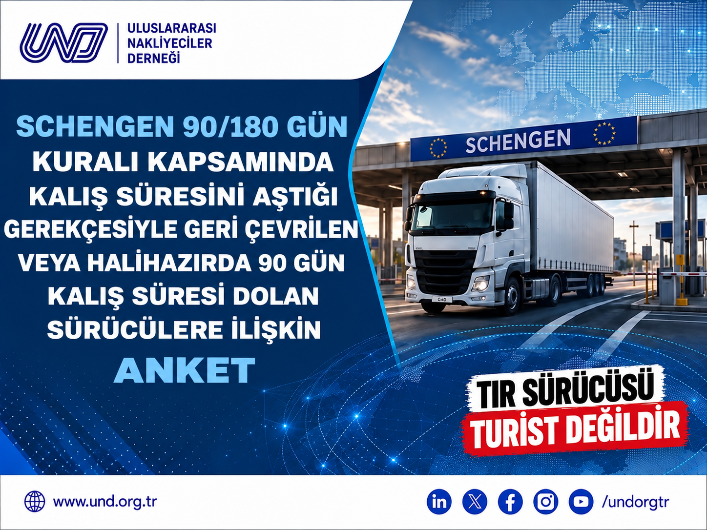 Schengen 90/180 Gün Kuralı Kapsamında Kalış Süresini Aştığı Gerekçesiyle Geri Çevrilen veya Halizhazırda 90 Gün Kalış Süresi Dolan Sürücülere İlişkin Anket